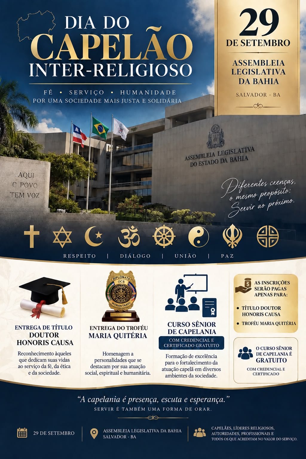 Dia do Capelão Inter-Religioso: Fé, Serviço e Humanidade